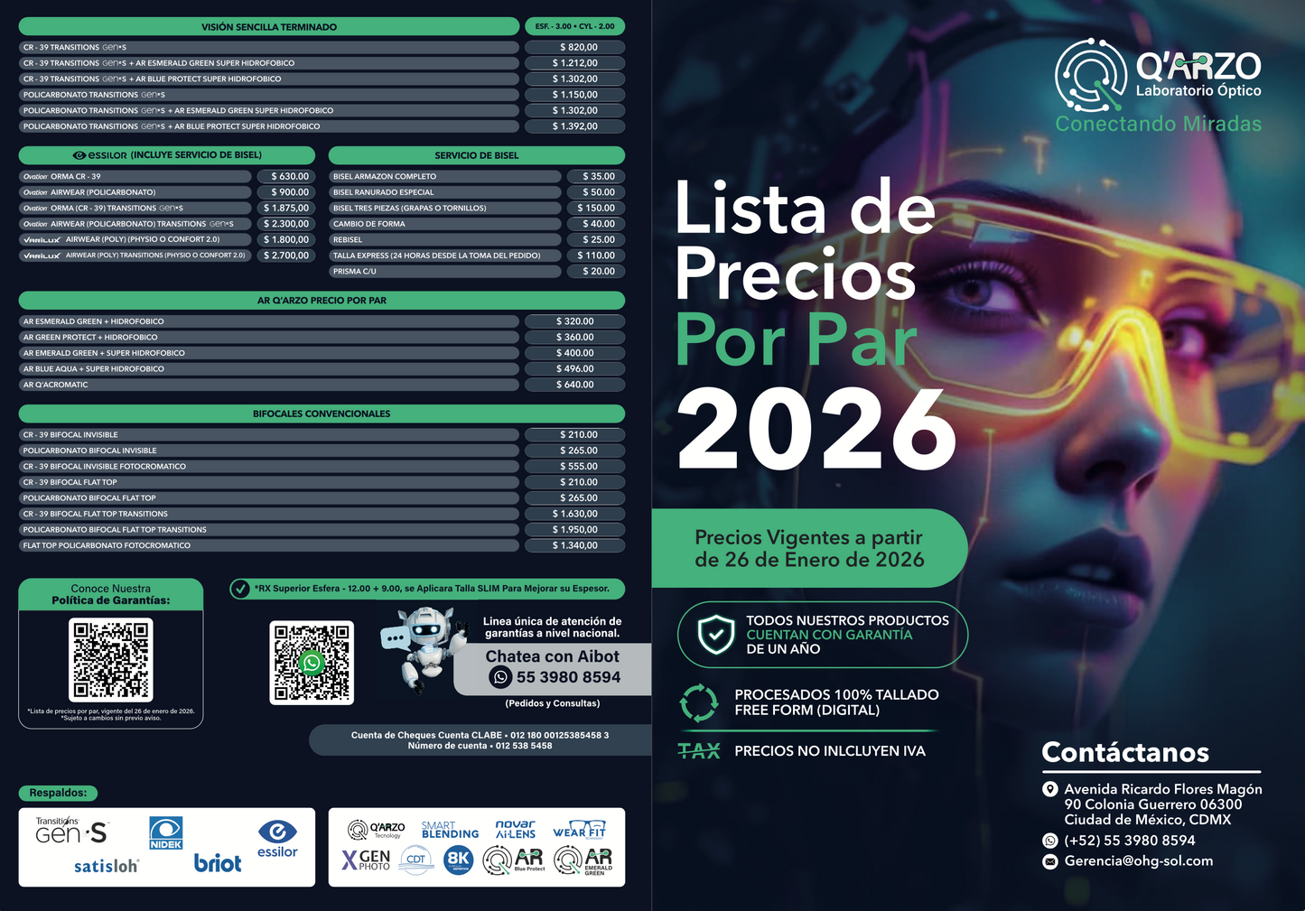 Listas de Precios Q'Arzo