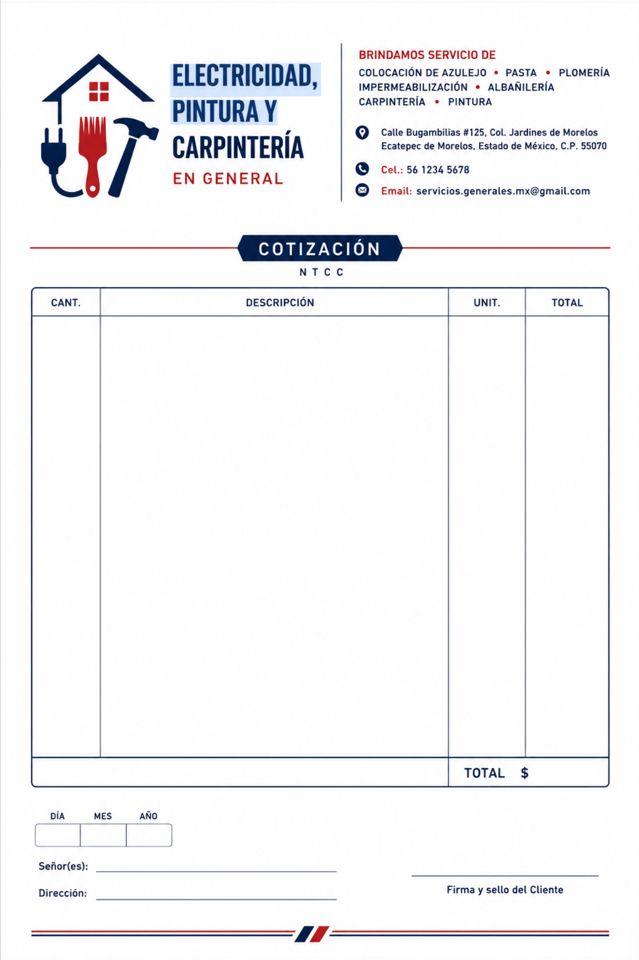 Formatos de cotización