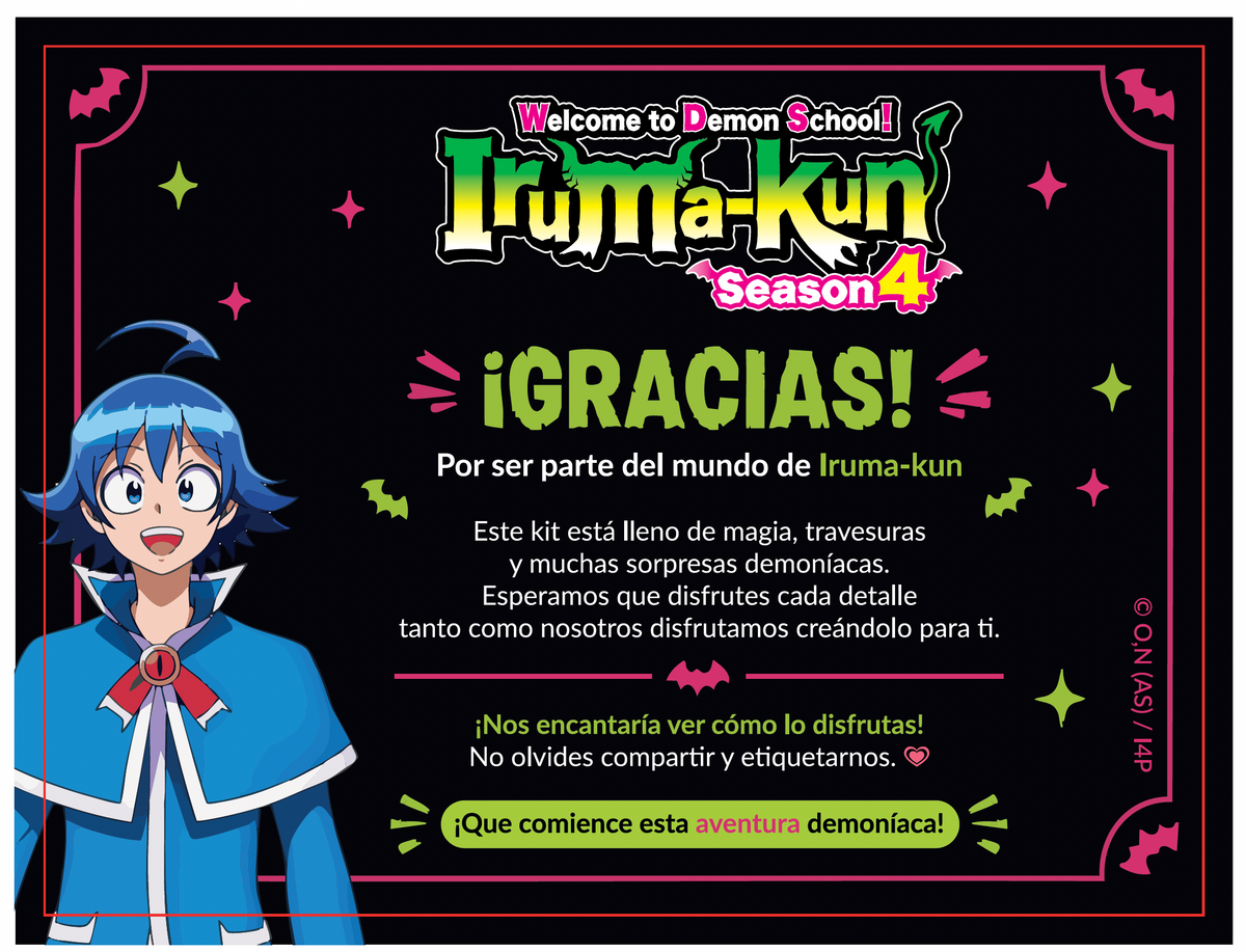 PMVK000288 · PMCK000288-7 / CrunchyRoll · Kits Influencers Tarjetas Iruma-Kin