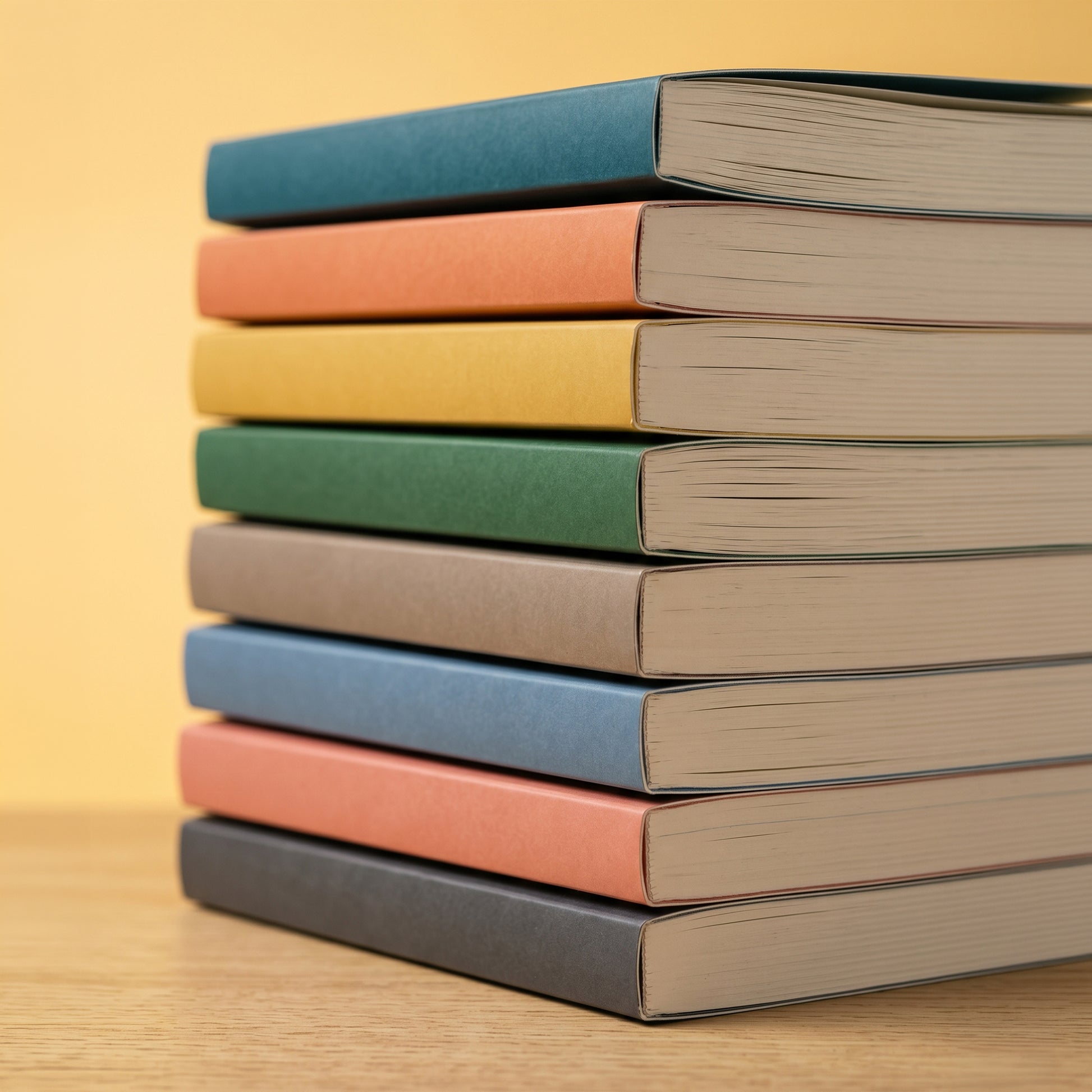 Tiraje corto de libros con encuadernación rústica y lomos de colores — El 78