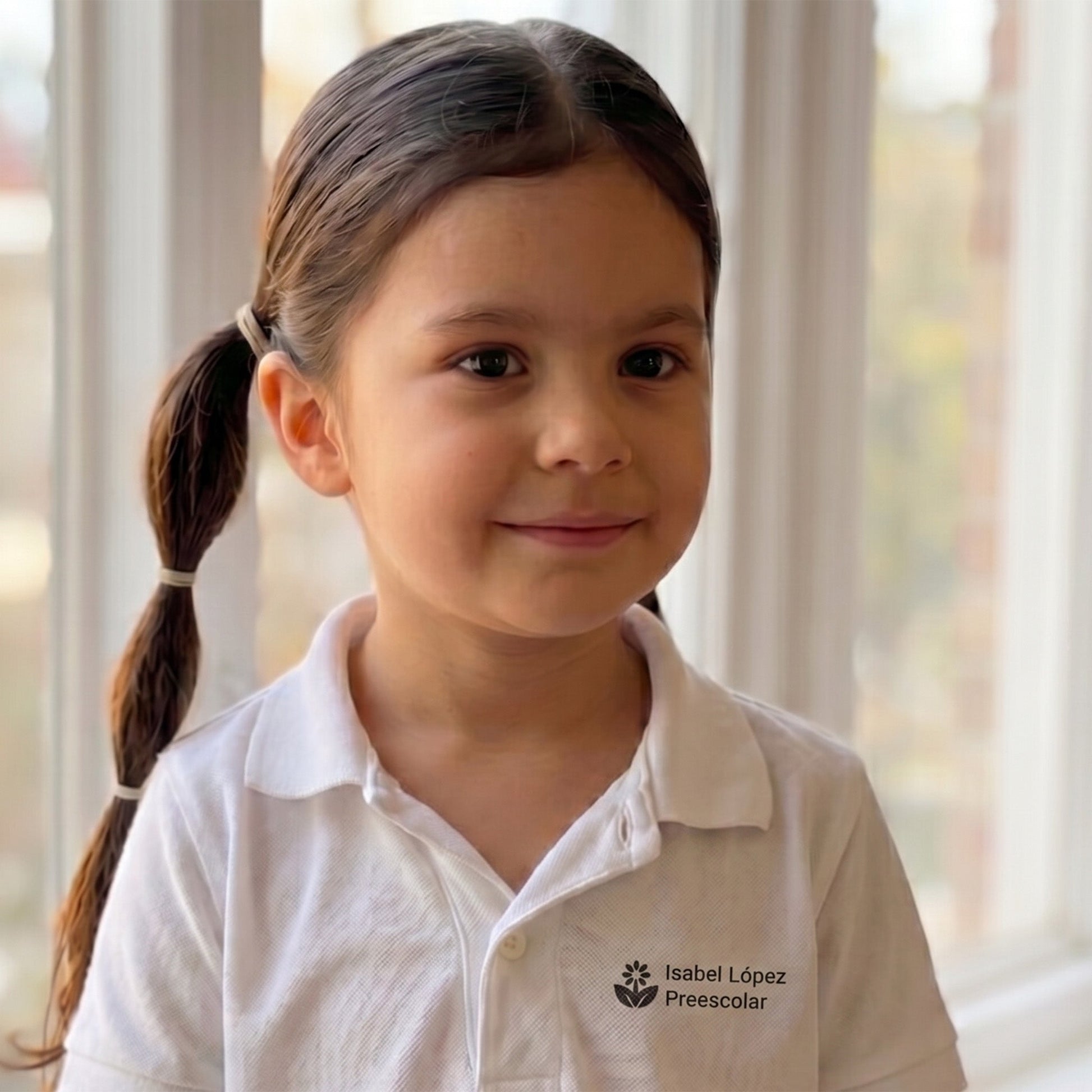 Uniforme escolar marcado con sello flash infantil — nombre personalizado en bordado — EL78 CDMX