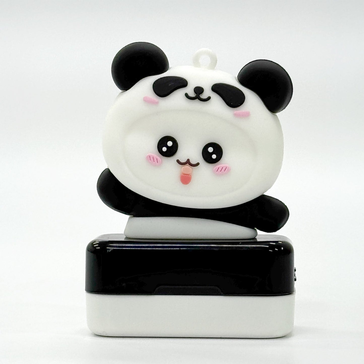 Sello flash infantil Panda — traje panda negro Pequeños Aventureros — para marcar ropa y útiles escolares — EL78 CDMX