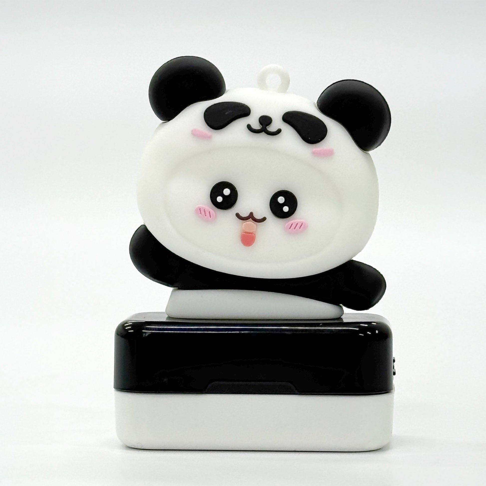 Sello flash infantil Panda — traje panda negro Pequeños Aventureros — para marcar ropa y útiles escolares — EL78 CDMX