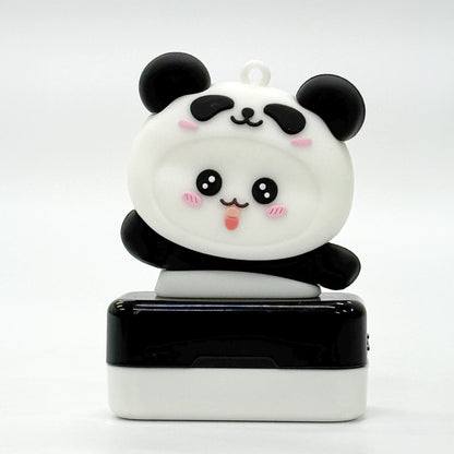 Sello flash infantil Panda — traje panda negro Pequeños Aventureros — para marcar ropa y útiles escolares — EL78 CDMX