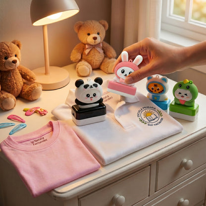 Sellos flash Pequeños Aventureros marcando uniformes escolares — nombre personalizado para ropa de niña — EL78 CDMX