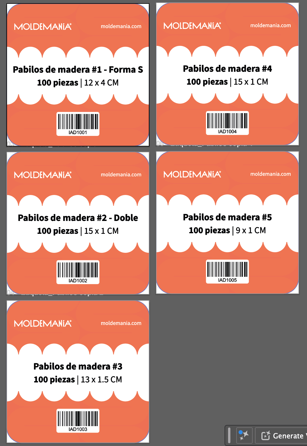 Modelmanía carrier Fichas para pabilo de madera y stickers - El 78 Centro Impresor
