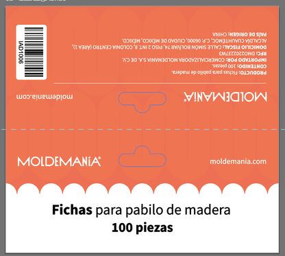 Modelmanía carrier Fichas para pabilo de madera y stickers - El 78 Centro Impresor