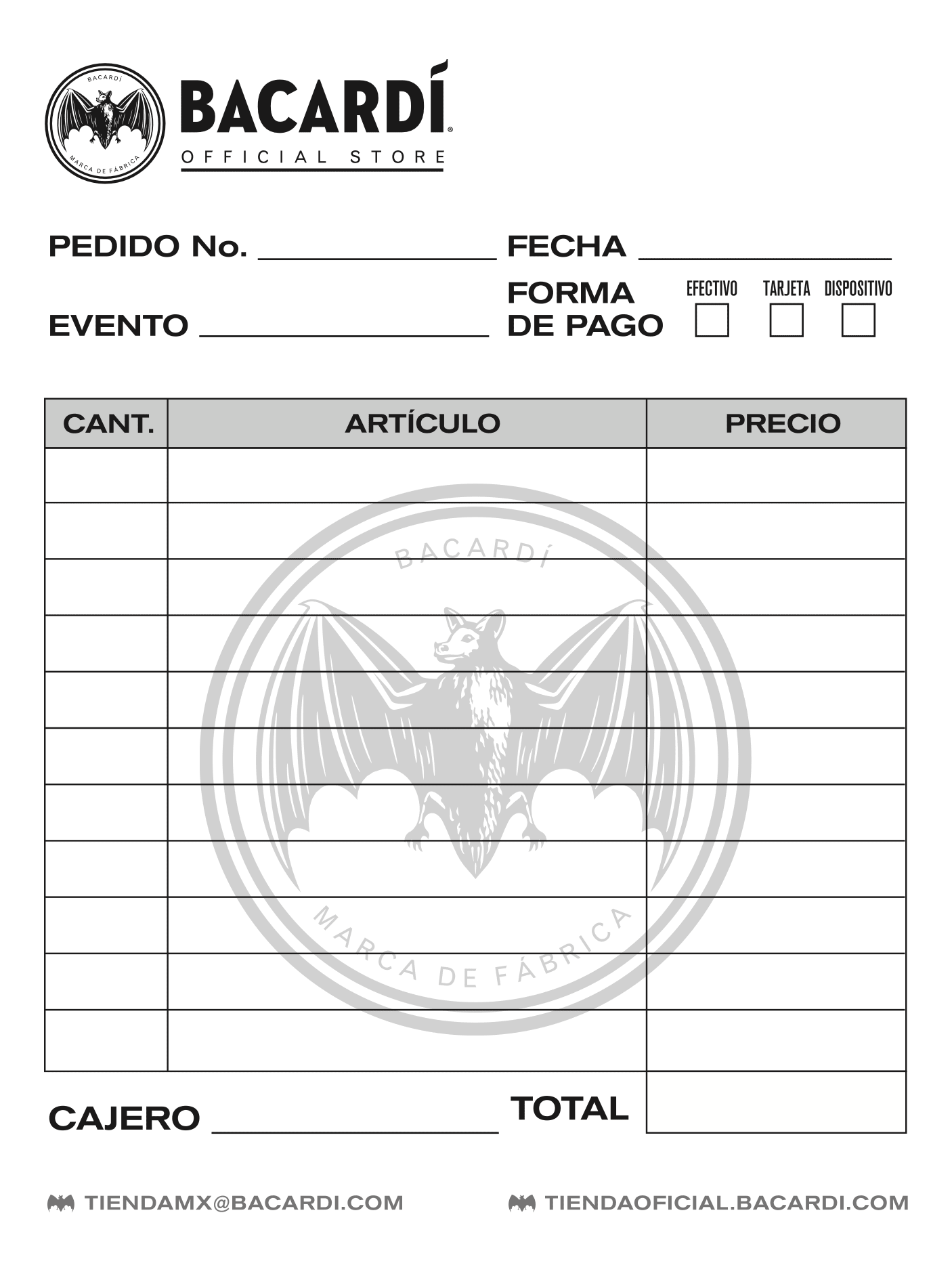 Notas de remisión Bacardí - El 78 Centro Impresor