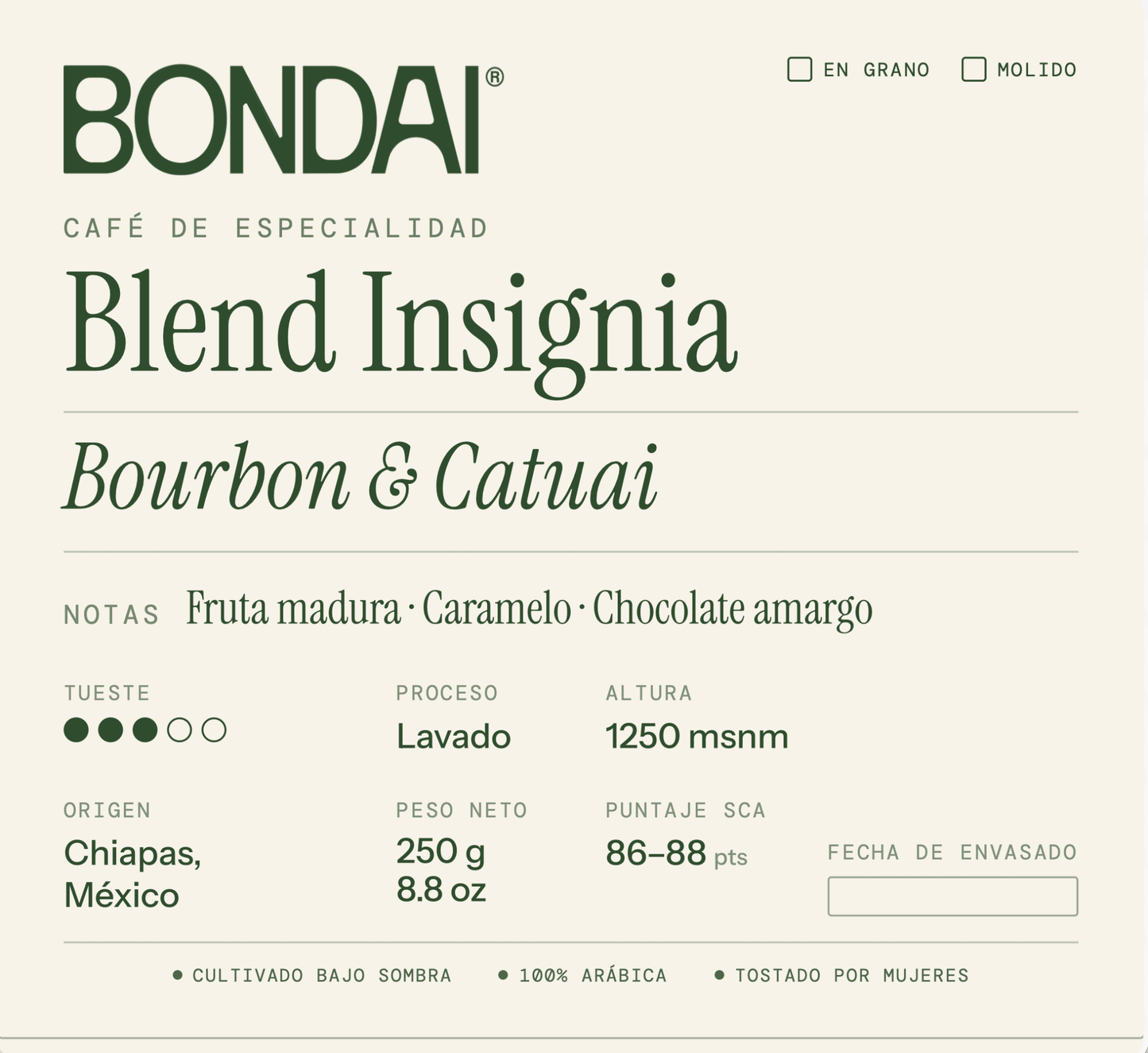 Planilla de etiquetas Bondai - El 78 Centro Impresor