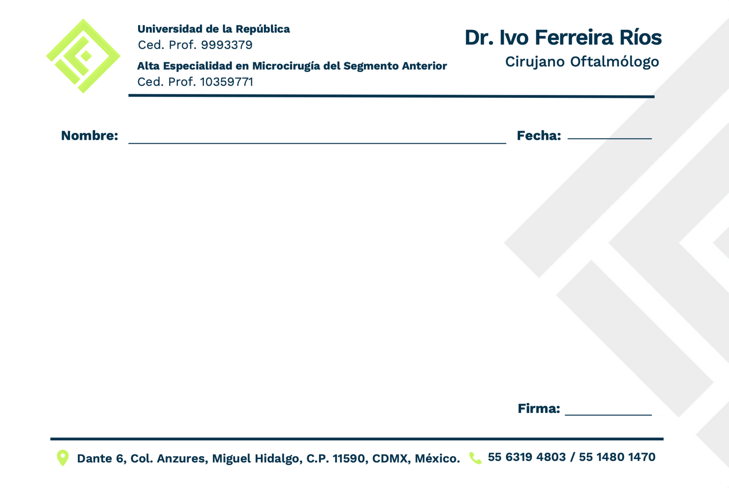 Recetarios Dr. IVO - Oftalmo U - El 78 Centro Impresor