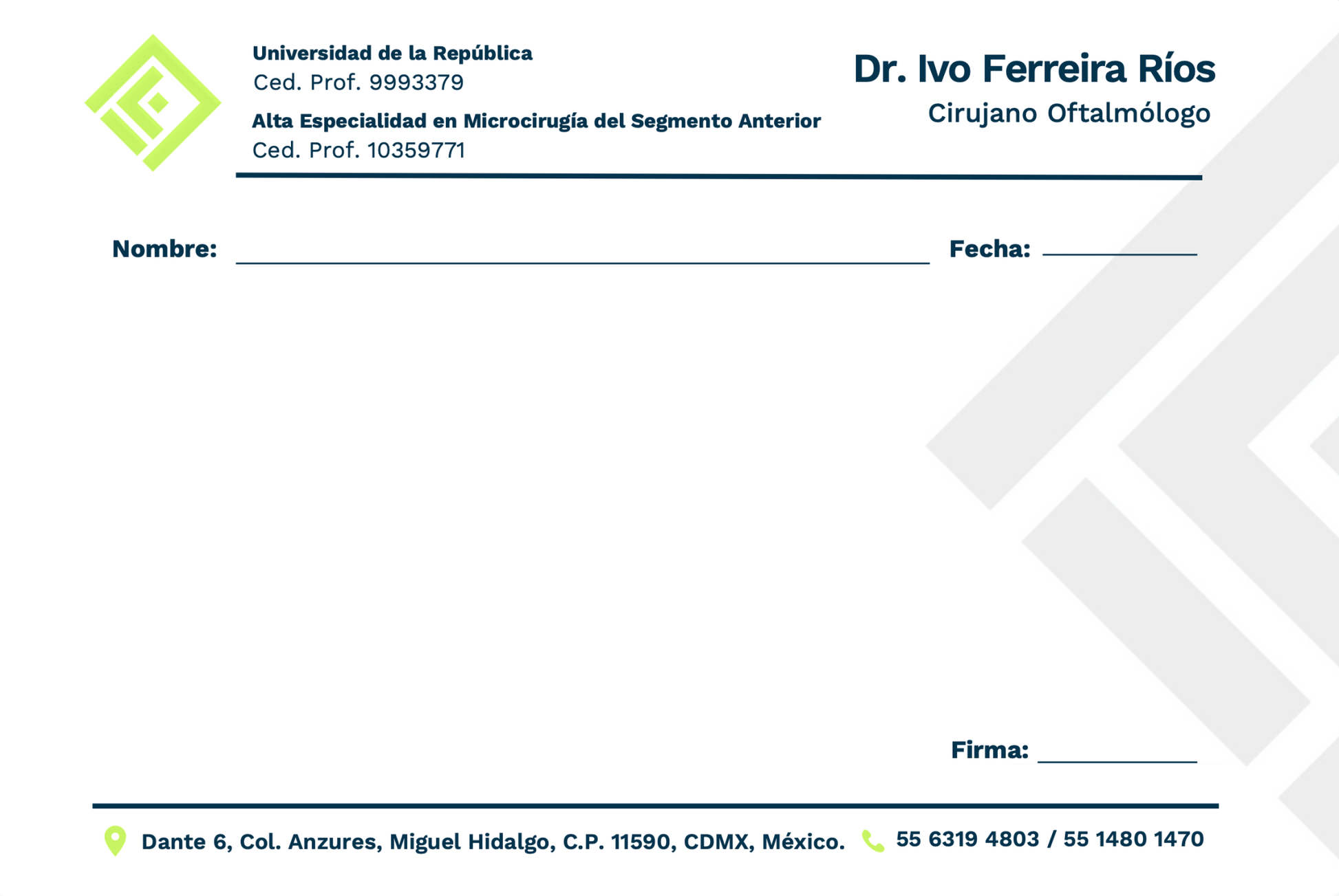 Recetarios Dr. IVO - Oftalmo U - El 78 Centro Impresor