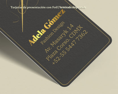 Tarjetas de presentación con Foil efecto metalizado - El 78 Centro Impresor