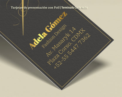 Tarjetas de presentación con Foil efecto metalizado - El 78 Centro Impresor