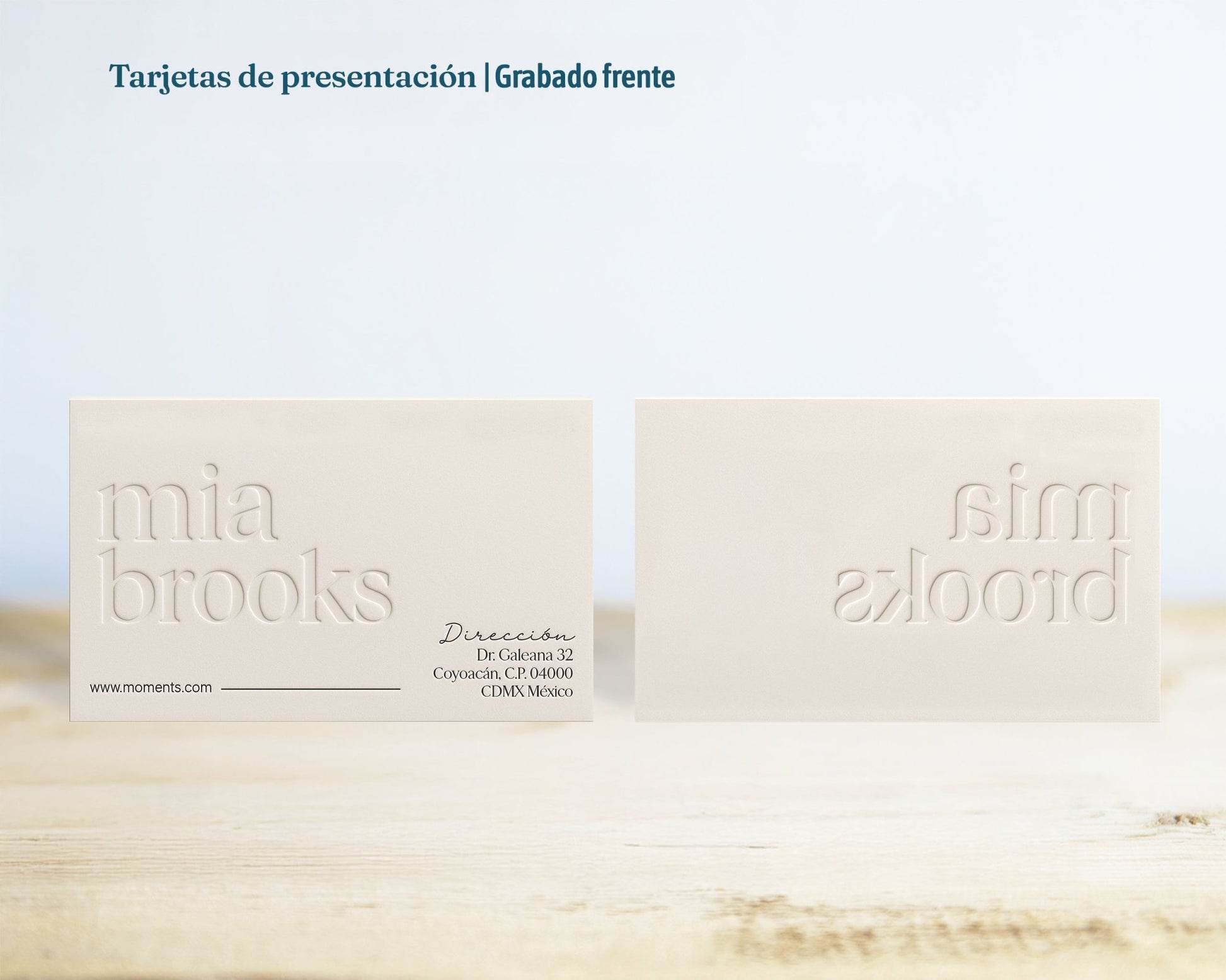 Tarjetas de presentación con Grabado en seco o Hot stamping - El 78 Centro Impresor