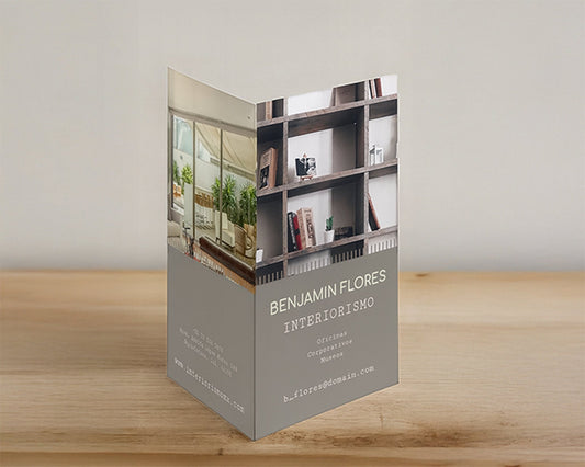 Tarjetas de presentación plegada - El 78 Centro Impresor