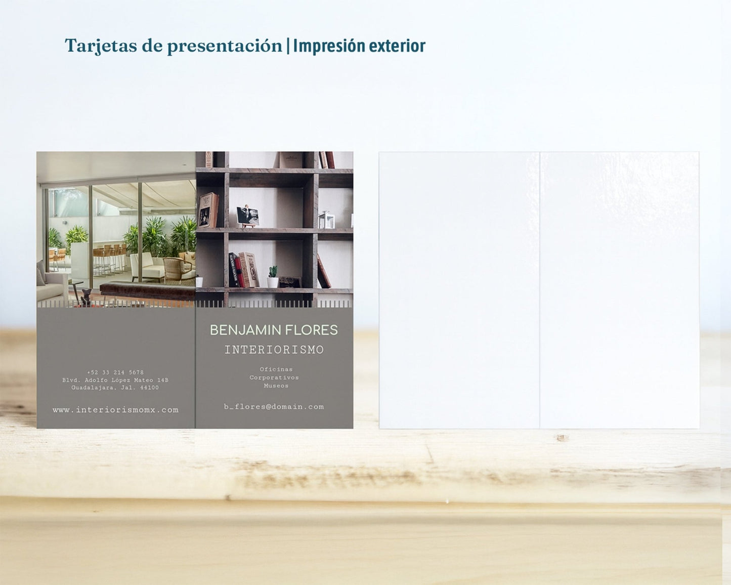 Tarjetas de presentación plegada - El 78 Centro Impresor
