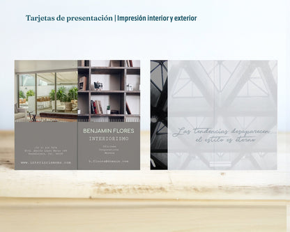 Tarjetas de presentación plegada - El 78 Centro Impresor