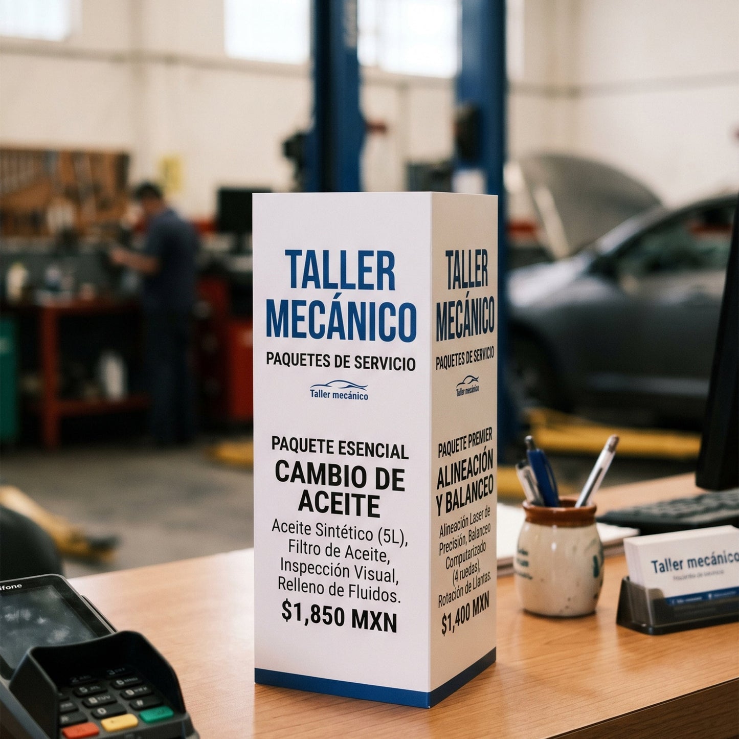 Tent Card Torre Personalizado | Display Vertical 350g - El 78 Centro Impresor