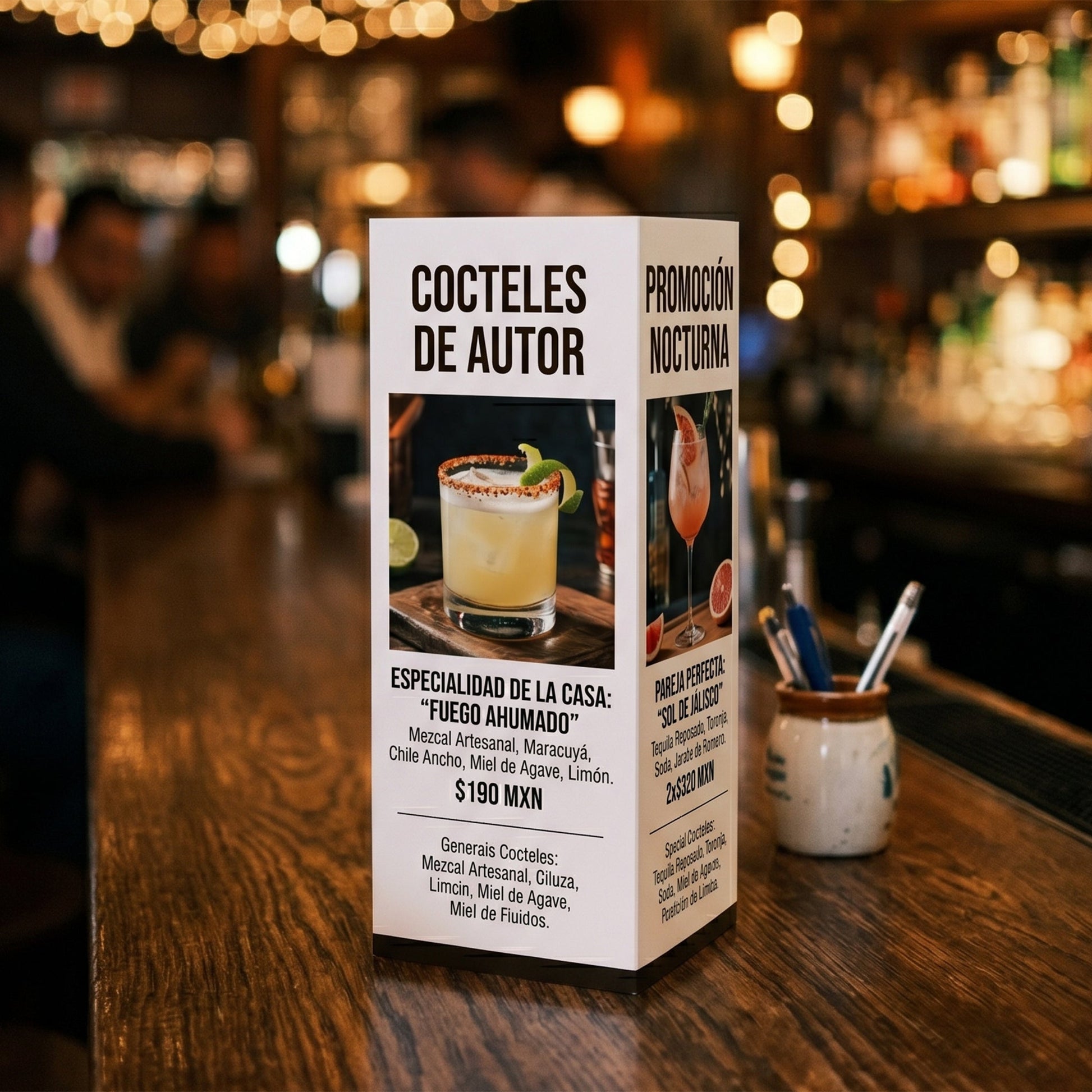 Tent Card Torre Personalizado | Display Vertical 350g - El 78 Centro Impresor