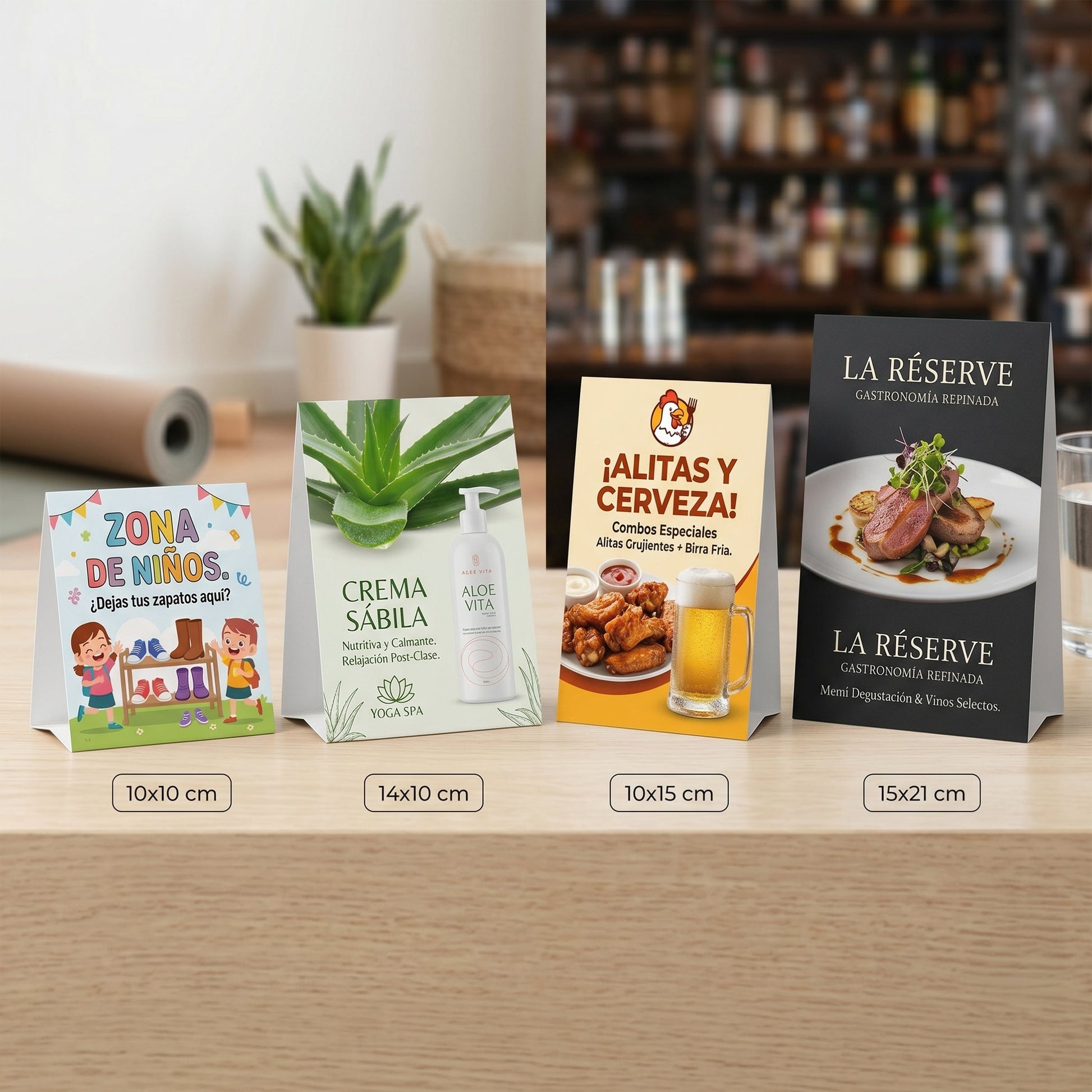 Tent Cards Personalizados | Cartulina 350g Laminada - El 78 Centro Impresor