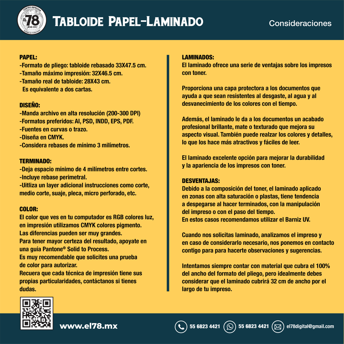 Impresión digital tabloide + laminado – El 78 Centro Impresor