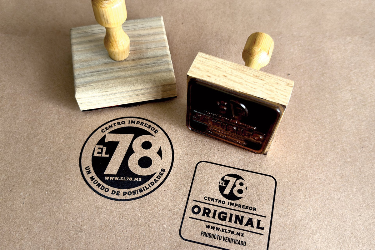 Sello Color Sello de madera personalizado con tu logo — Desde $90 | EL78 CDMX – El ...